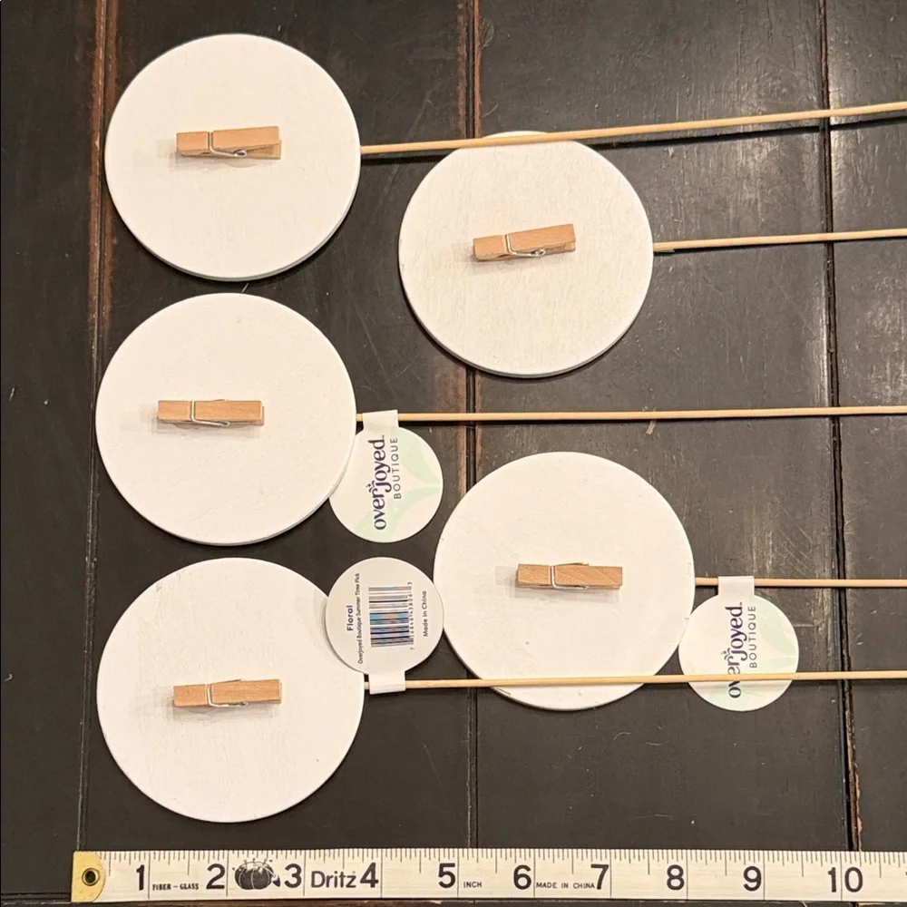 Wooden Sunshine Signs - Natural and White - on sticks